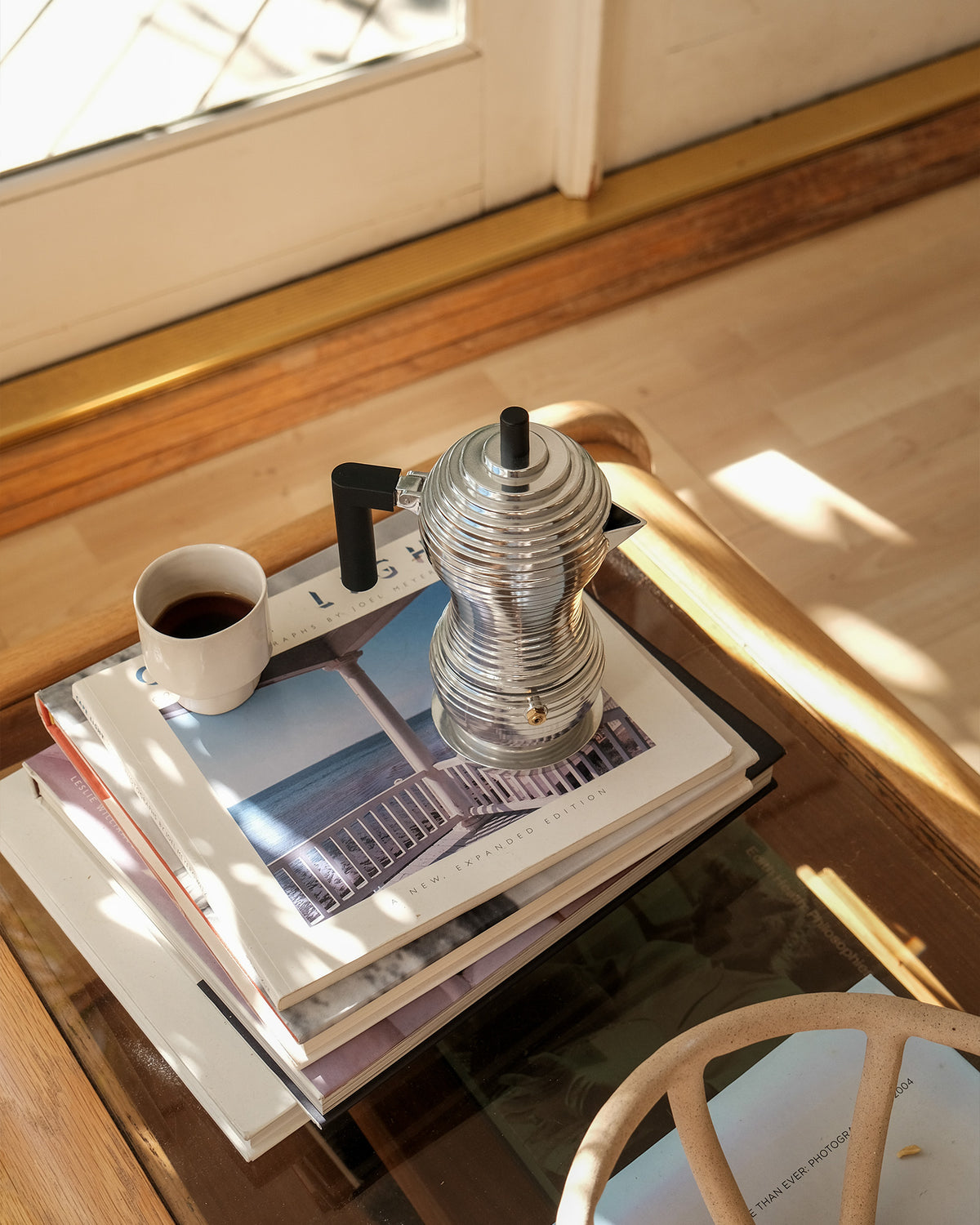 Alessi Pulcina Stove Top Espresso Maker in Black