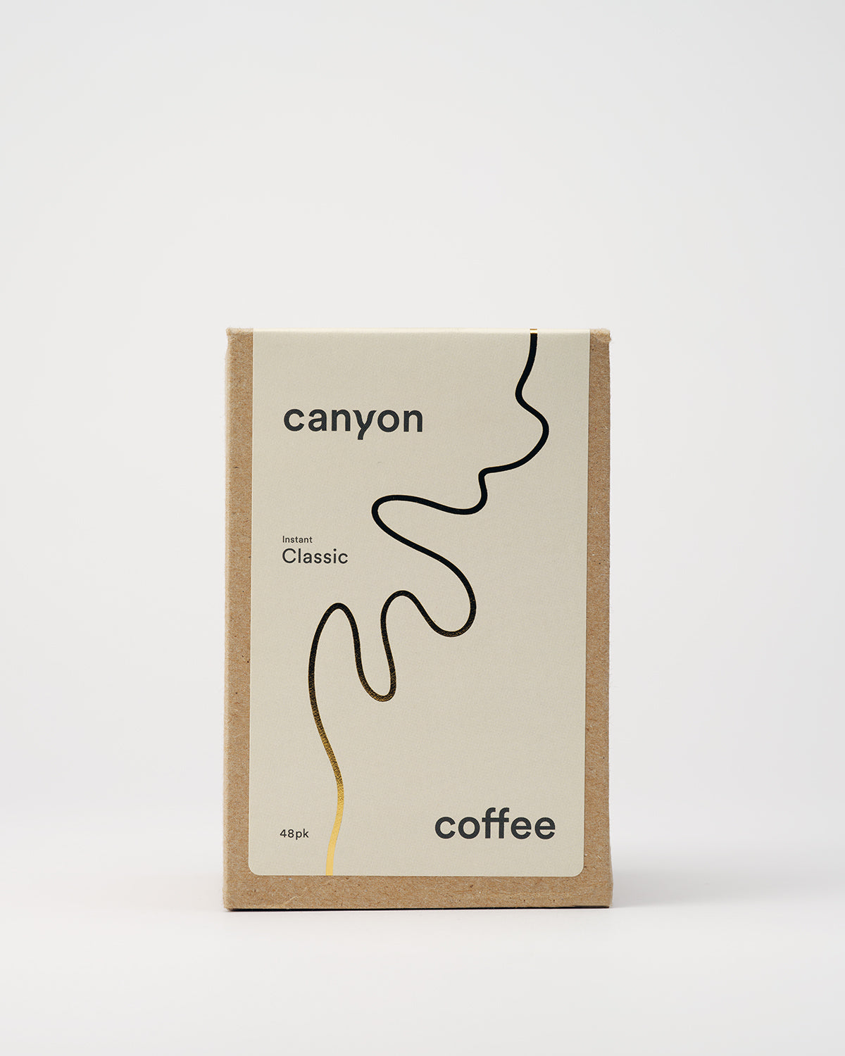 Canyon coffee package with a minimalist design on a white background
