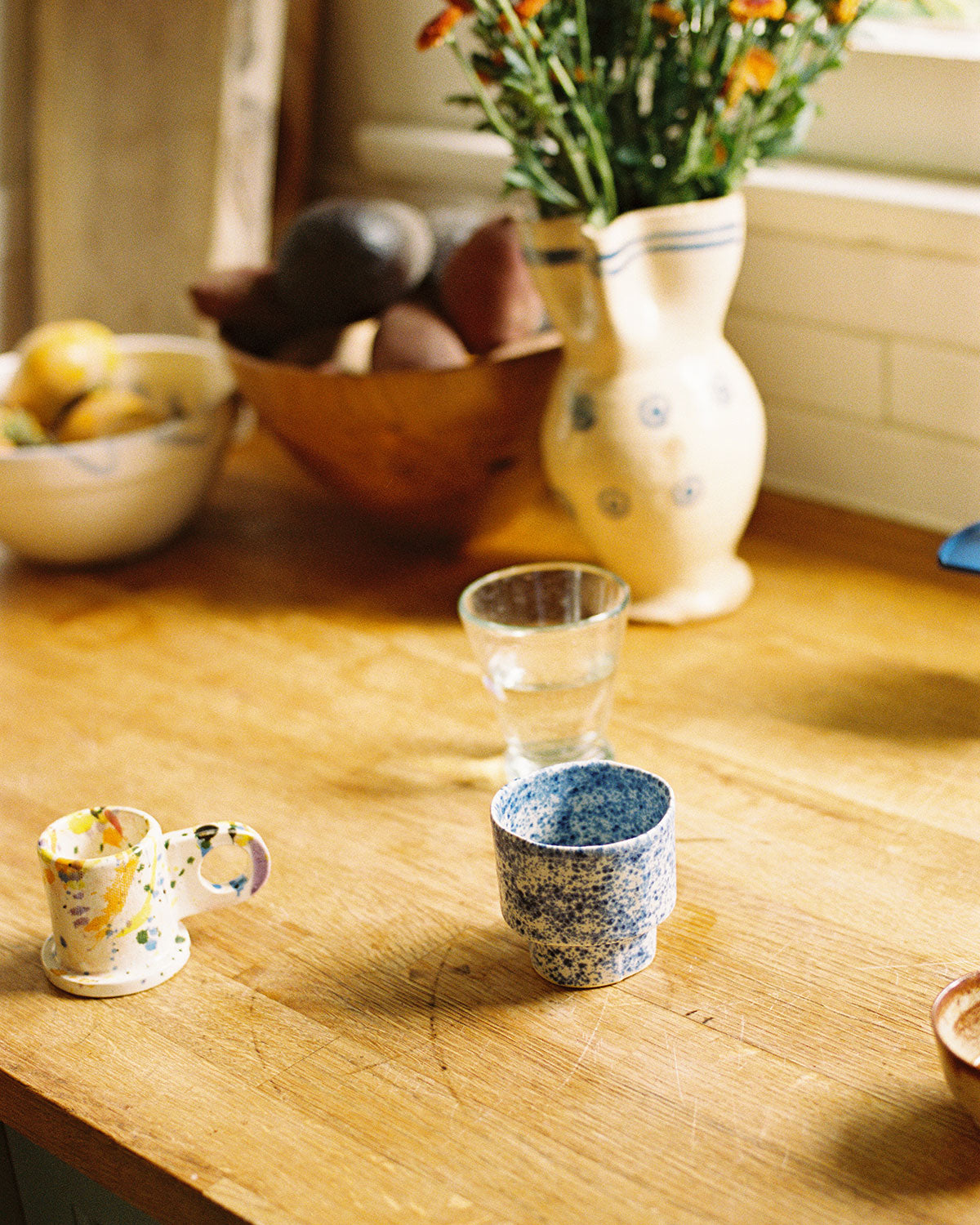 Lips Atelier Espresso Cup in Blue Splatter