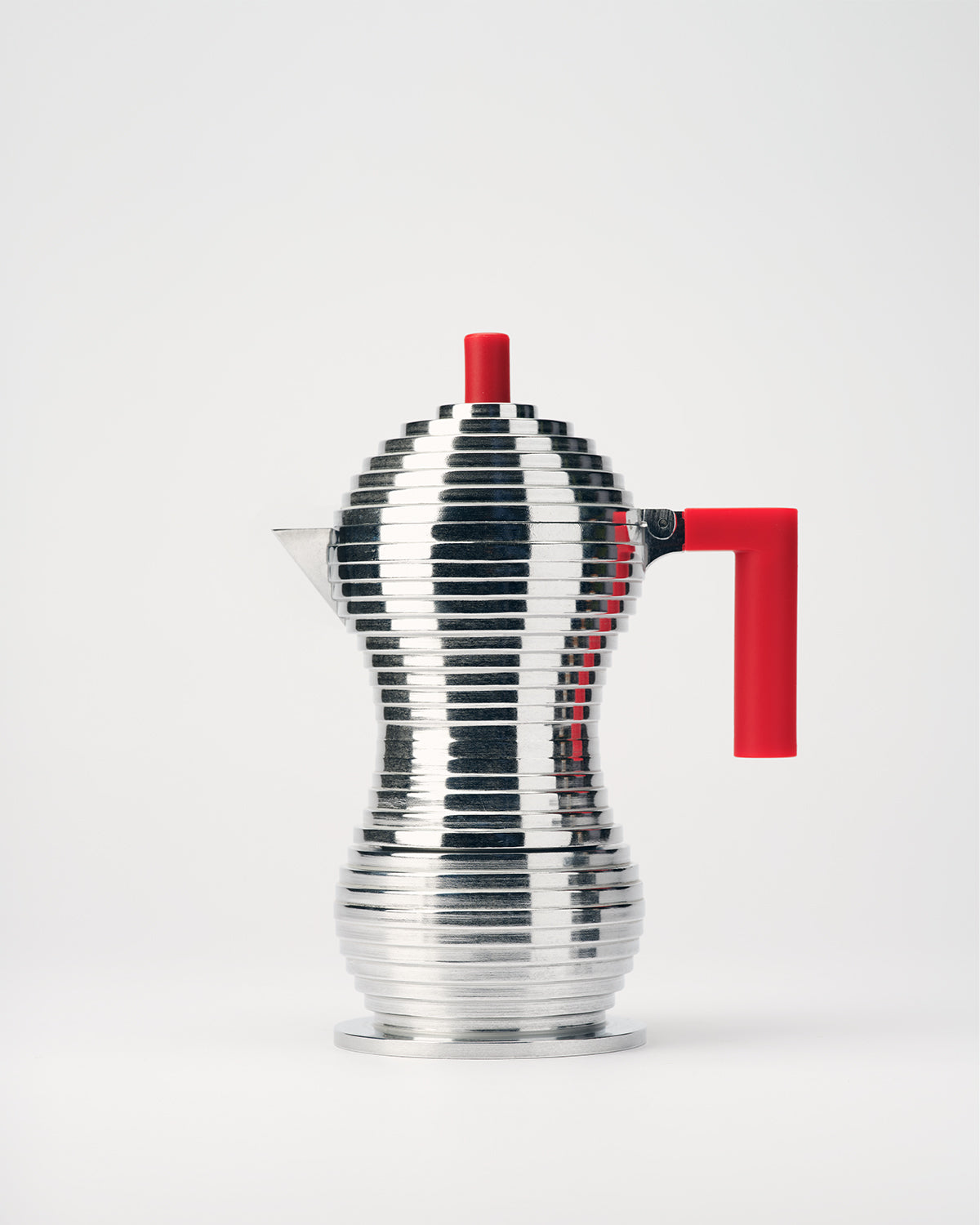 Alessi Pulcina Stove Top Espresso Maker in Red