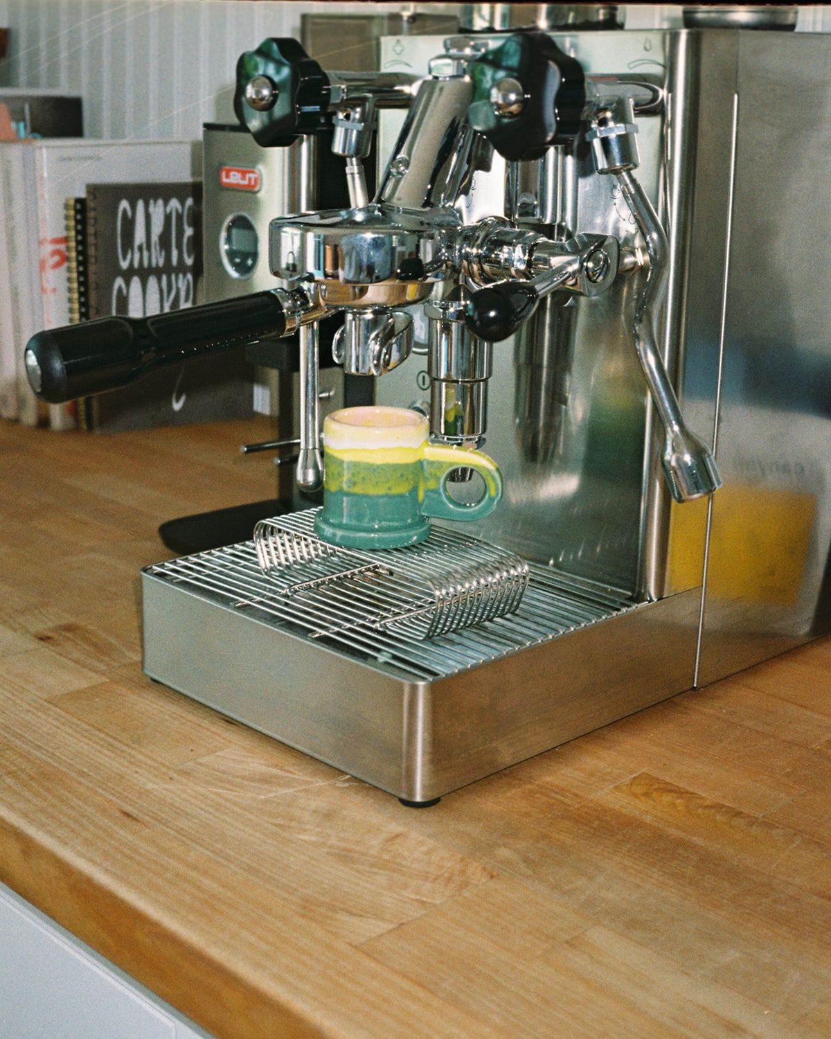 Green Double Dip Espresso Cup by Peter Shire