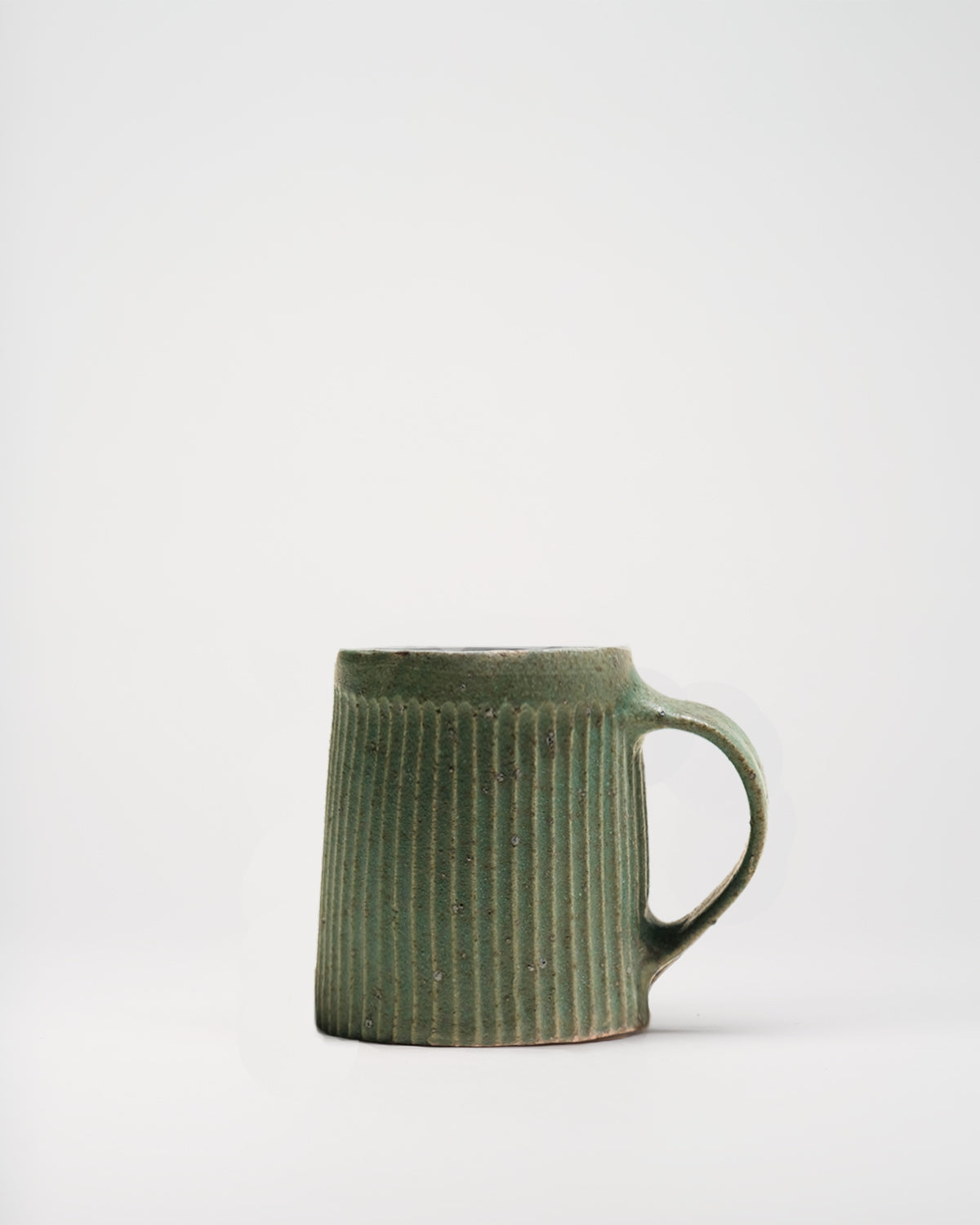 Zoe Dering Green Ribbed Mug